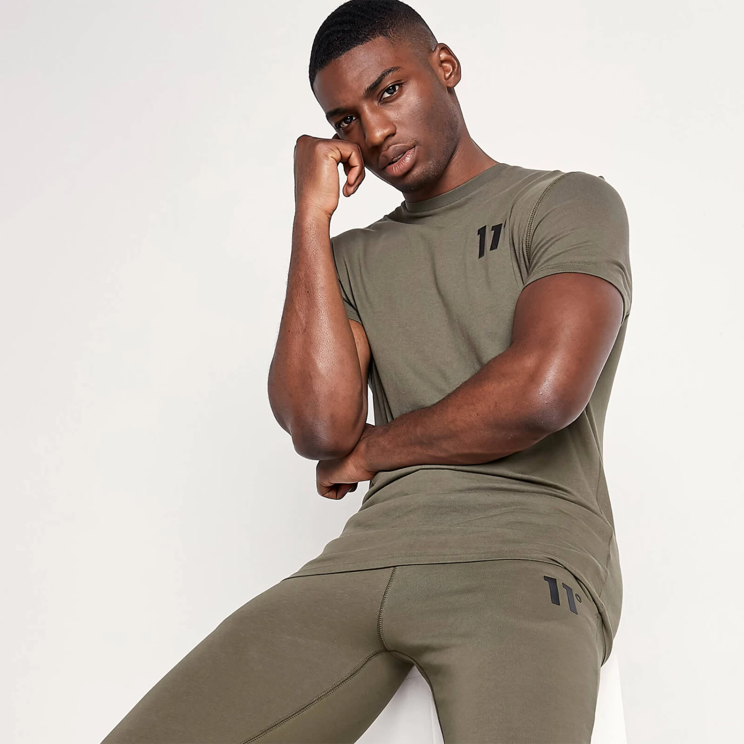 11 Degrees Core Joggers Regular Fit – Khaki 2 11 Degrees Core Joggers Regular Fit – Khaki - Image 2