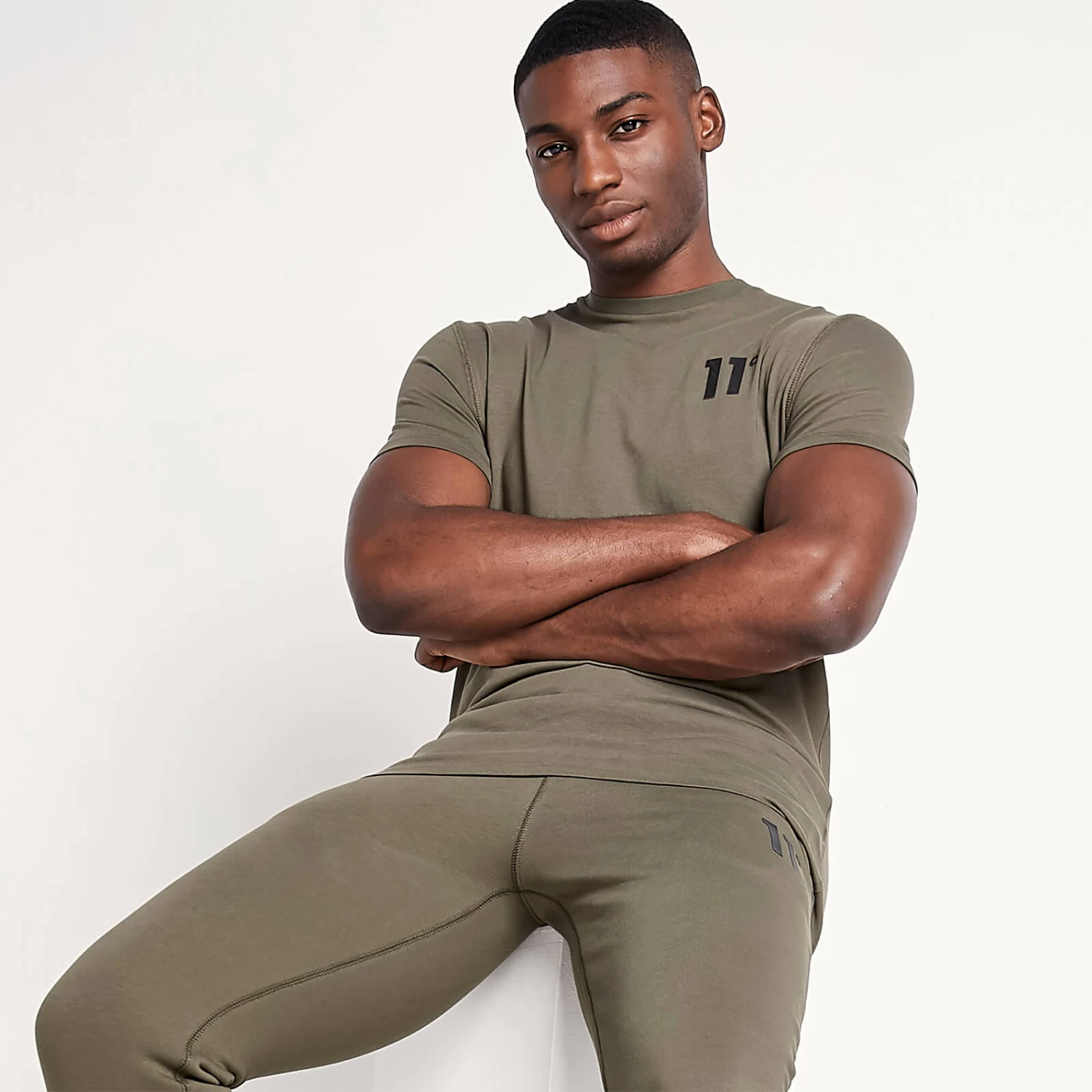 11 Degrees Core Joggers Regular Fit – Khaki 5 11 Degrees Core Joggers Regular Fit – Khaki - Image 5