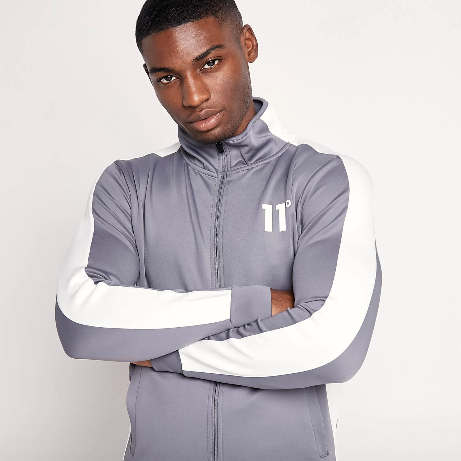 CORE Track Top – Steel / White 2 CORE Track Top – Steel / White - Image 2