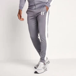 CORE Track Pants – Steel / White