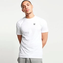 11 Degrees 3 Pack Essential Short Sleeve T-Shirts – White / White / White
