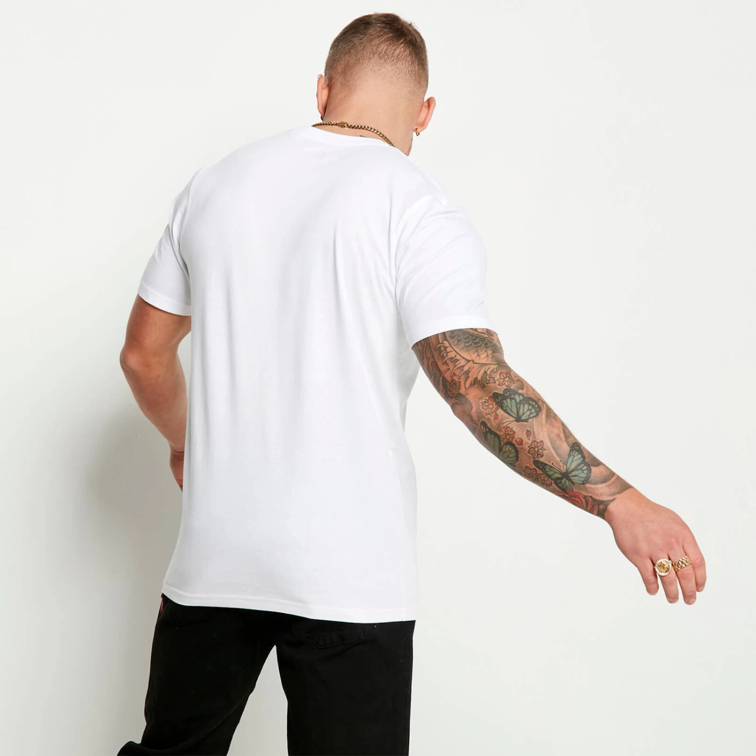 11 Degrees 3 Pack Essential Muscle Fit Short Sleeve T-Shirts – Black / White / Grey Marl 5 11 Degrees 3 Pack Essential Muscle Fit Short Sleeve T-Shirts – Black / White / Grey Marl - Image 5