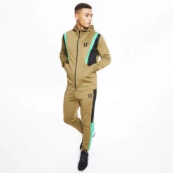 11 Degrees Fahrenheit Colour Block Poly Track Pants – Black / Green / Bright Green -11 Degrees Store 13197104 1754883700737763