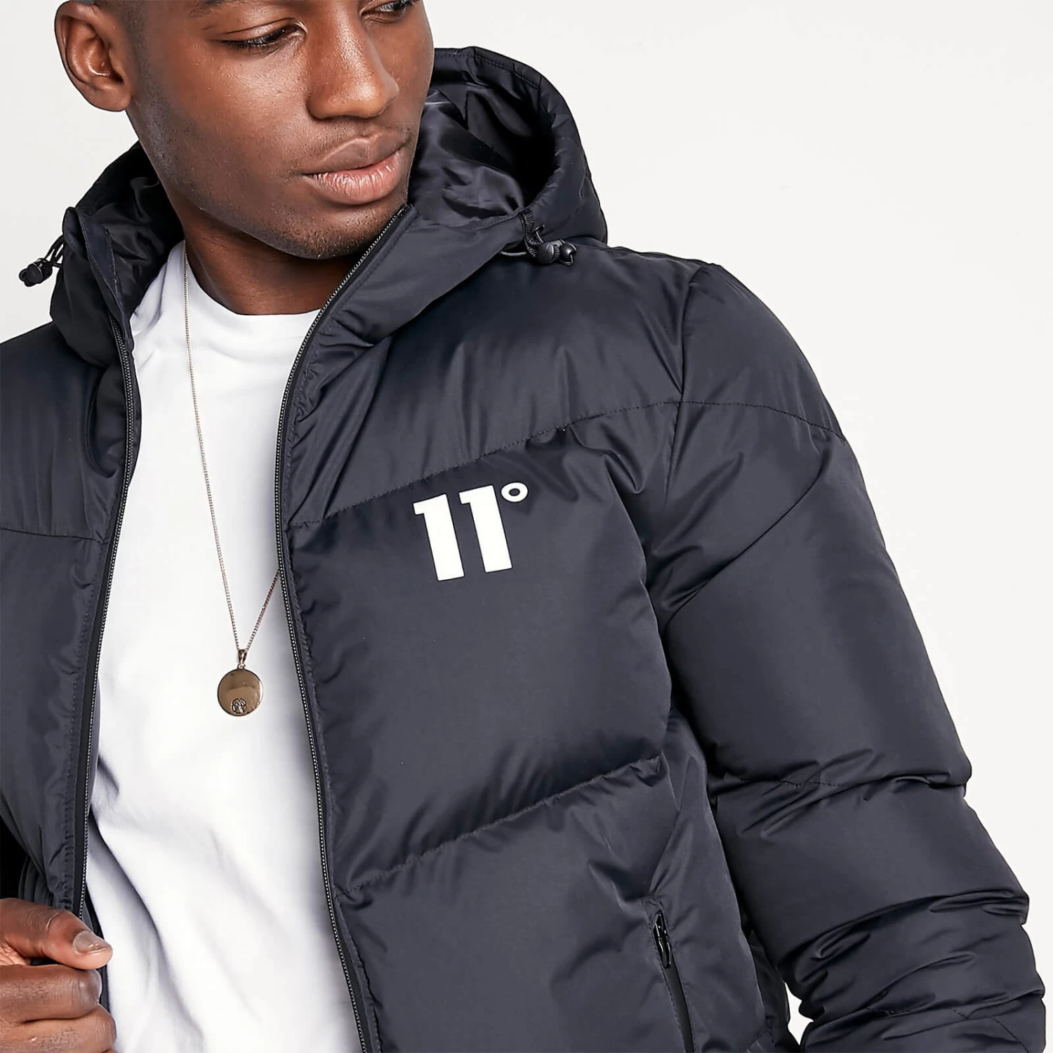 11 Degrees Large Panel Puffer Jacket – Black 2 11 Degrees Large Panel Puffer Jacket – Black - Image 2