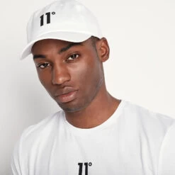 11 Degrees Store 28 11 Degrees Baseball Logo Cap – White