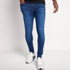 11 Degrees Sustainable Stretch Jeans Skinny Fit – Mid Blue Wash