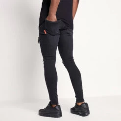 11 Degrees Sustainable Distressed Jeans Skinny Fit – Washed Black -11 Degrees Store 13201007 1324883819044203