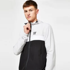 11 Degrees Colour Block Track Top With Hood – Black / Vapour Grey / White 5 11 Degrees Colour Block Track Top With Hood – Black / Vapour Grey / White -11 Degrees Store 13498040 2134937167814547