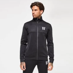 11 Degrees Men's Cut & Sew Track Top - Black