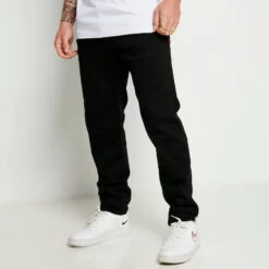 11 Degrees Sustainable Slim Fit Denim Jeans – Jet Black Wash