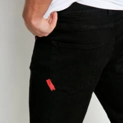 11 Degrees Sustainable Slim Fit Denim Jeans – Jet Black Wash -11 Degrees Store 13499173 1484946240761692