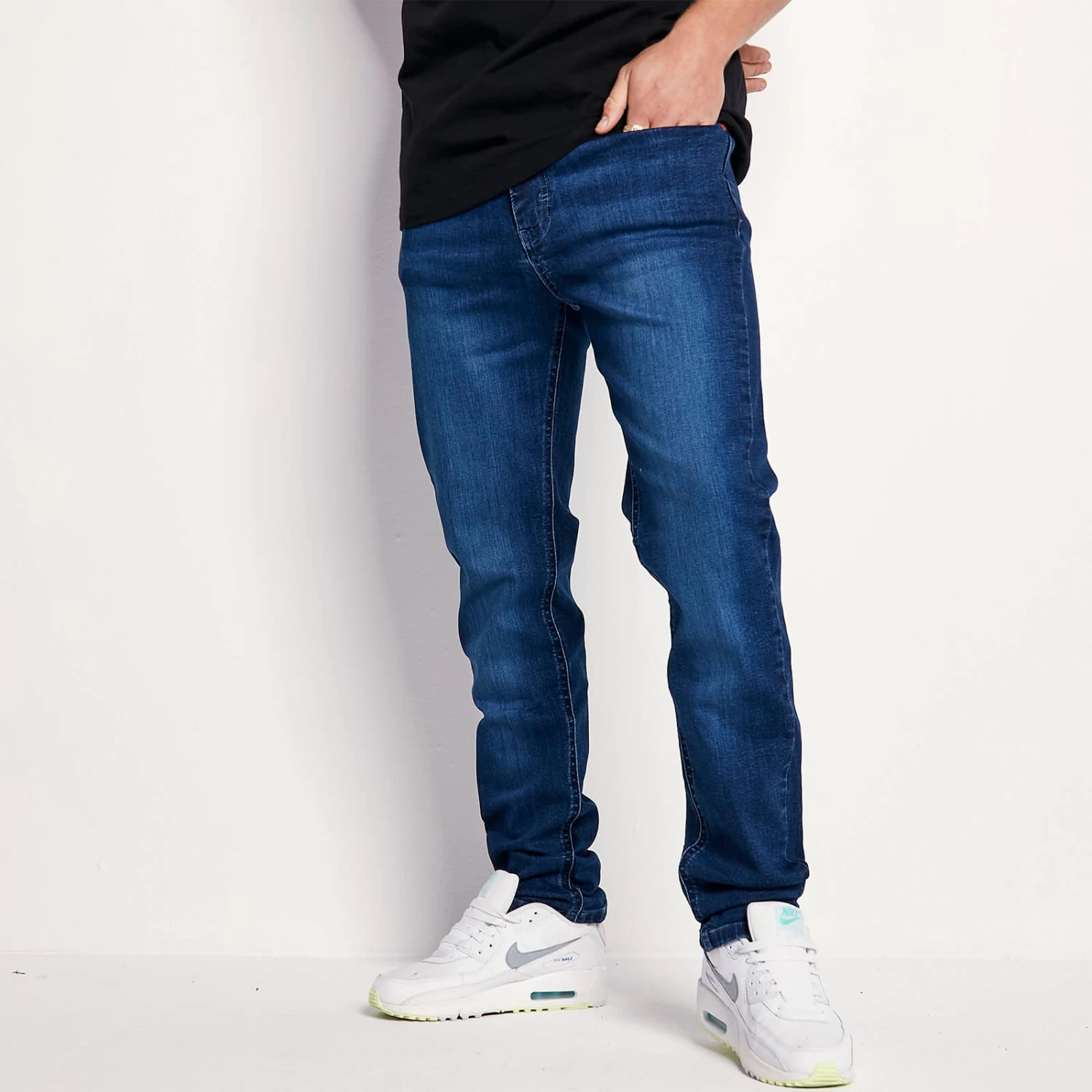 11 Degrees Sustainable Slim Fit Denim Jeans – Mid Blue Wash 1 11 Degrees Sustainable Slim Fit Denim Jeans – Mid Blue Wash