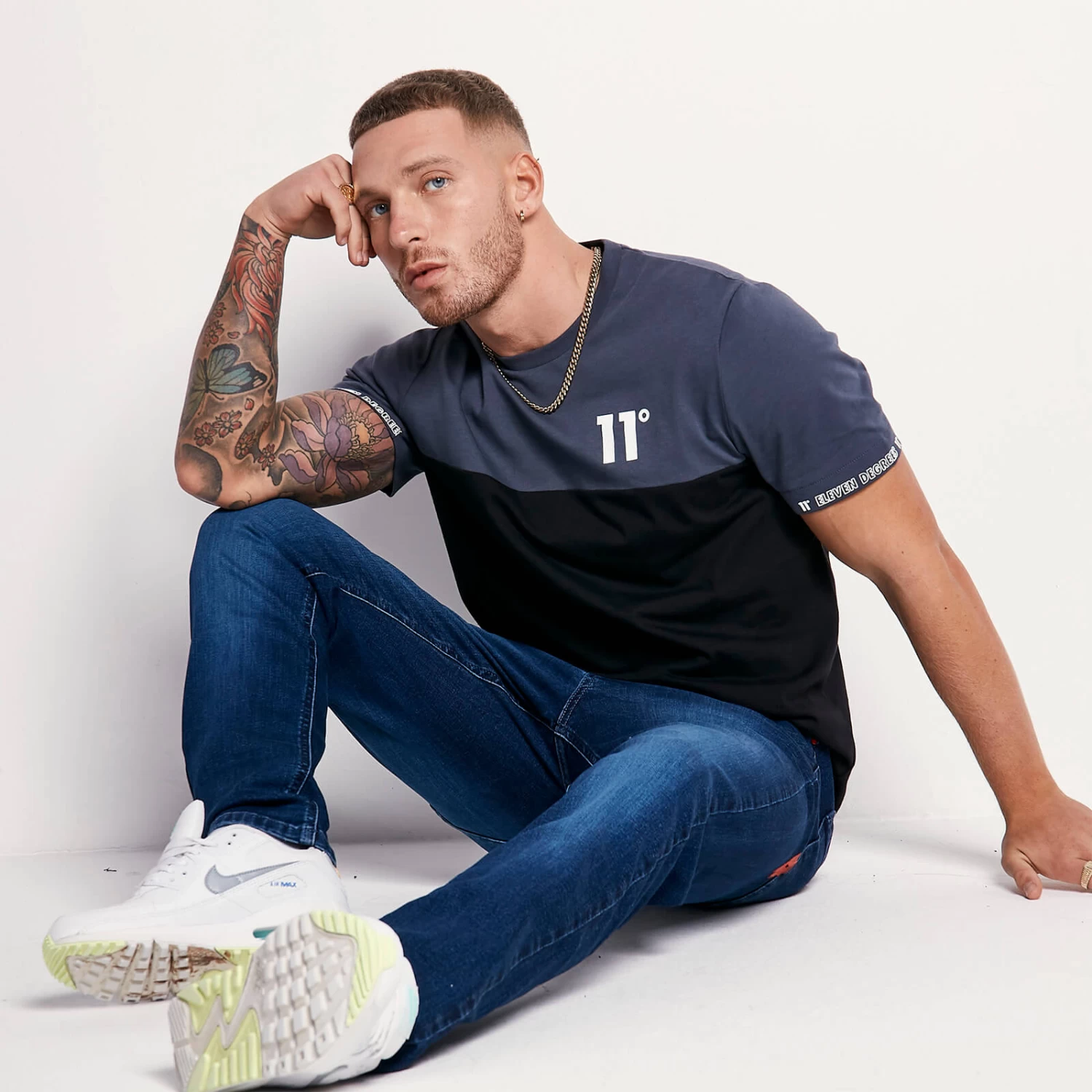 11 Degrees Sustainable Slim Fit Denim Jeans – Mid Blue Wash 4 11 Degrees Sustainable Slim Fit Denim Jeans – Mid Blue Wash - Image 4