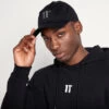 11 Degrees Baseball Logo Cap – Blackout