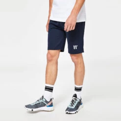 11 Degrees Textured Shorts – Navy