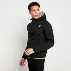 11 Degrees Soft Shell Over The Head Jacket – Black