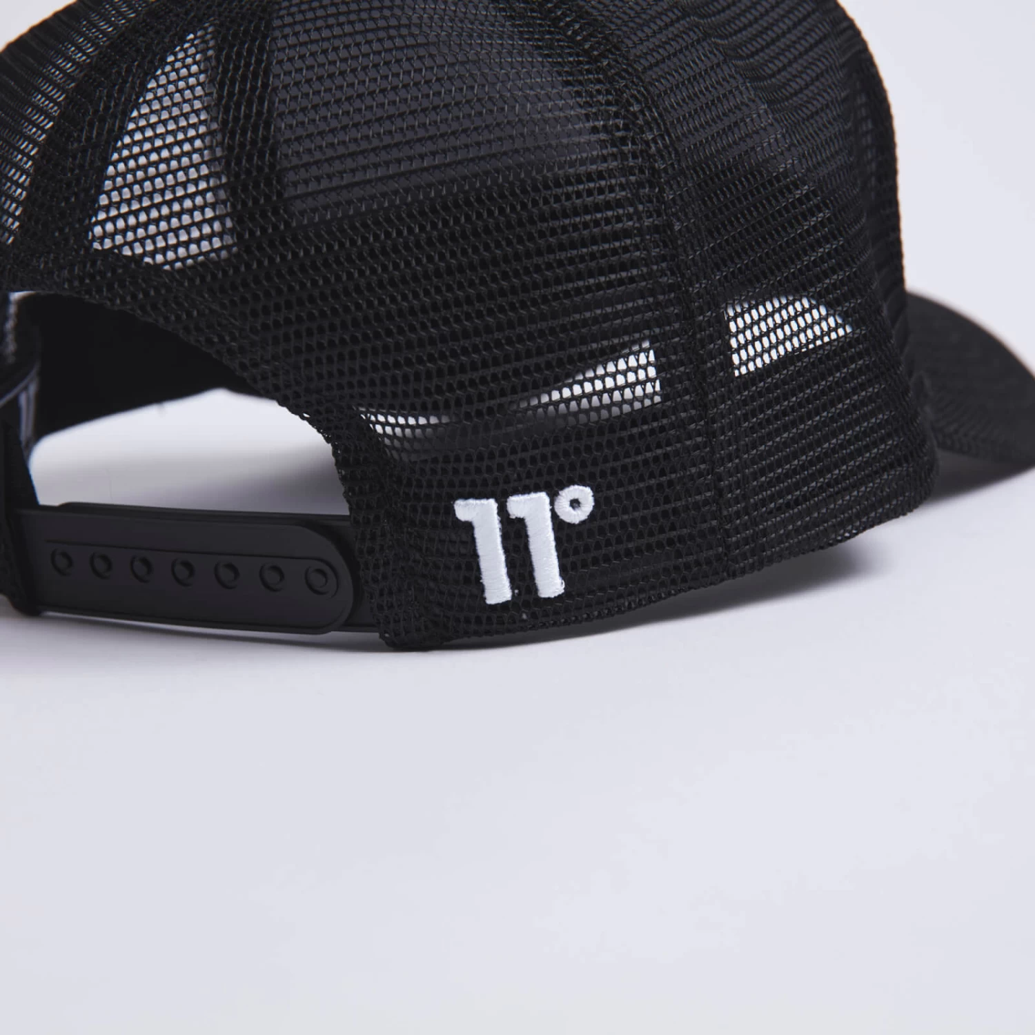 11 Degrees Closed Mesh Trucker Cap – Black 4 11 Degrees Closed Mesh Trucker Cap – Black - Image 4