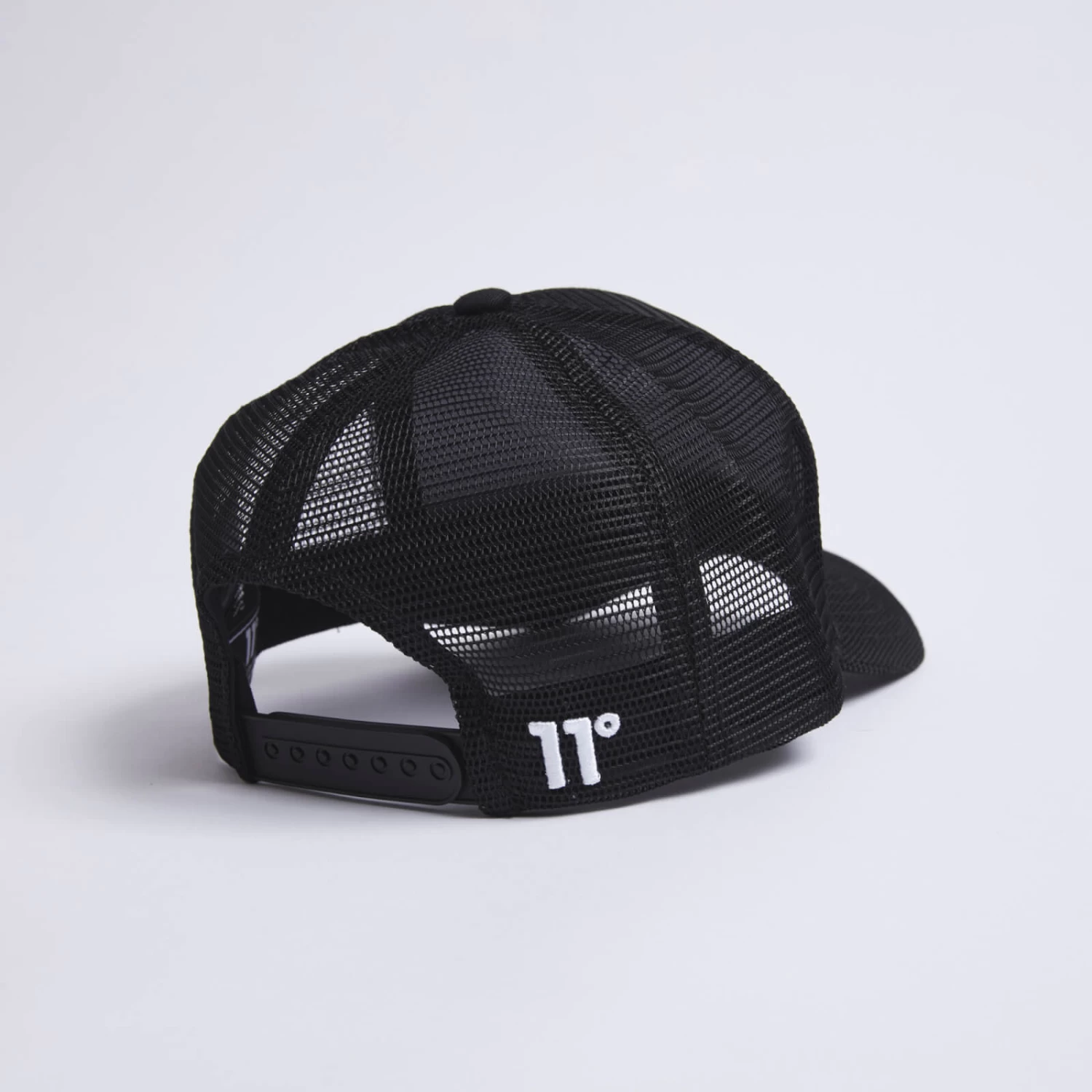 11 Degrees Closed Mesh Trucker Cap – Black 3 11 Degrees Closed Mesh Trucker Cap – Black - Image 3