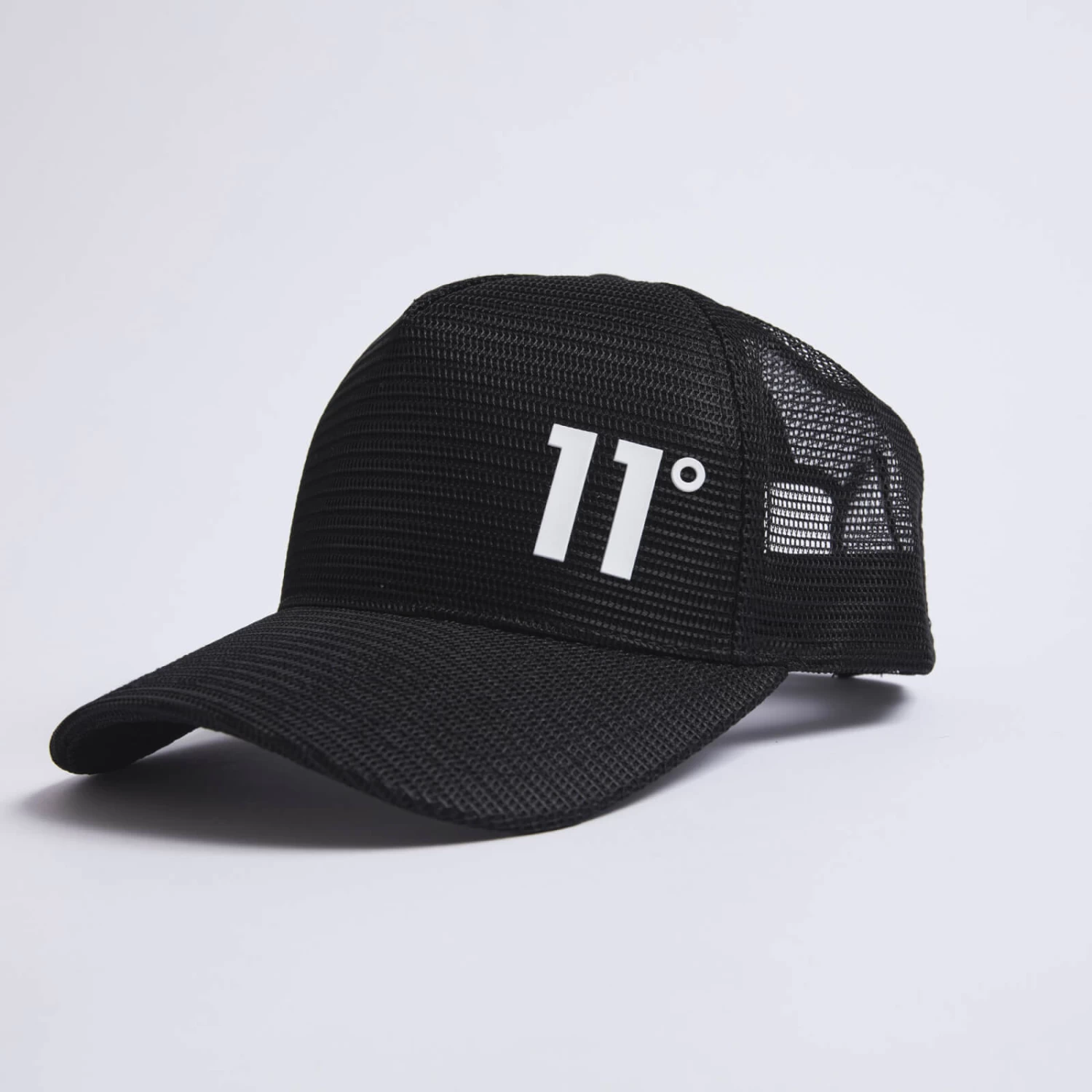 11 Degrees Closed Mesh Trucker Cap – Black 2 11 Degrees Closed Mesh Trucker Cap – Black - Image 2