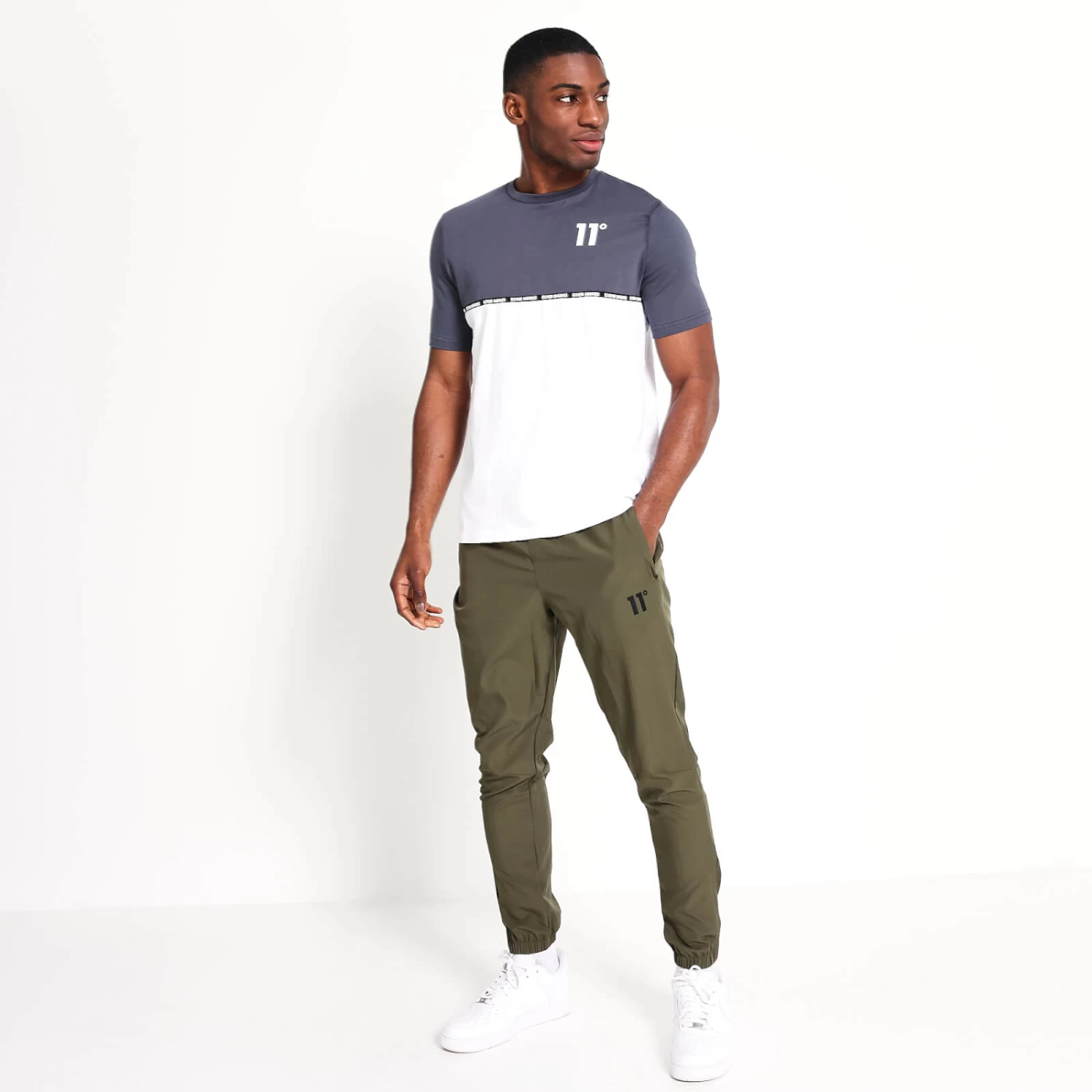 11 Degrees Taped T-Shirt – Anthracite/White 3 11 Degrees Taped T-Shirt – Anthracite/White - Image 3