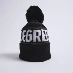 11 Degrees Branded Bobble Hat – Black/White/Charcoal -11 Degrees Store 13834213 1955004002233842