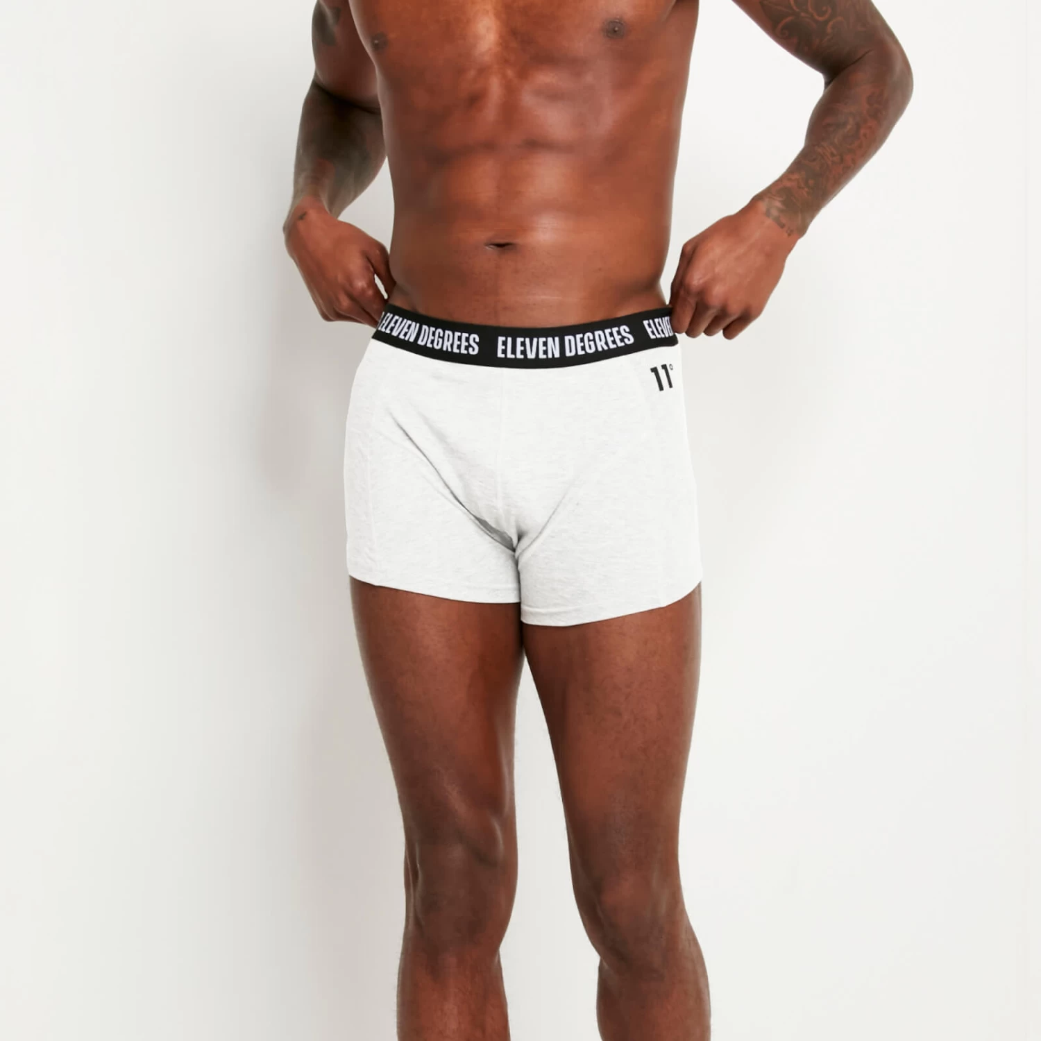 11 Degrees 3 Pack Boxers – White/White/White 2 11 Degrees 3 Pack Boxers – White/White/White - Image 2