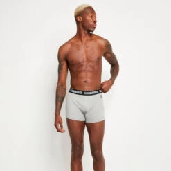 11 Degrees 3 Pack Boxers – Black/White/Grey Marl