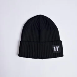 11 Degrees Knitted Beanie – Black