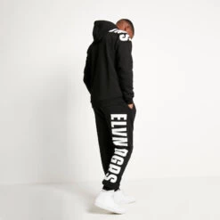 11 Degrees Men's Large Logo Oversized Joggers - Black -11 Degrees Store 13910309 4224986335479518