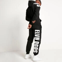 11 Degrees Men's Large Logo Oversized Joggers - Black -11 Degrees Store 13910309 9934986330378690