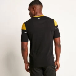 Piped Cut And Sew Short Sleeve T-Shirt – Black/Gold Palm -11 Degrees Store 13953970 2334986332248431