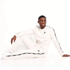 11 Degrees Taped Joggers - Seed Beige -11 Degrees Store 13954008 1125040778653996