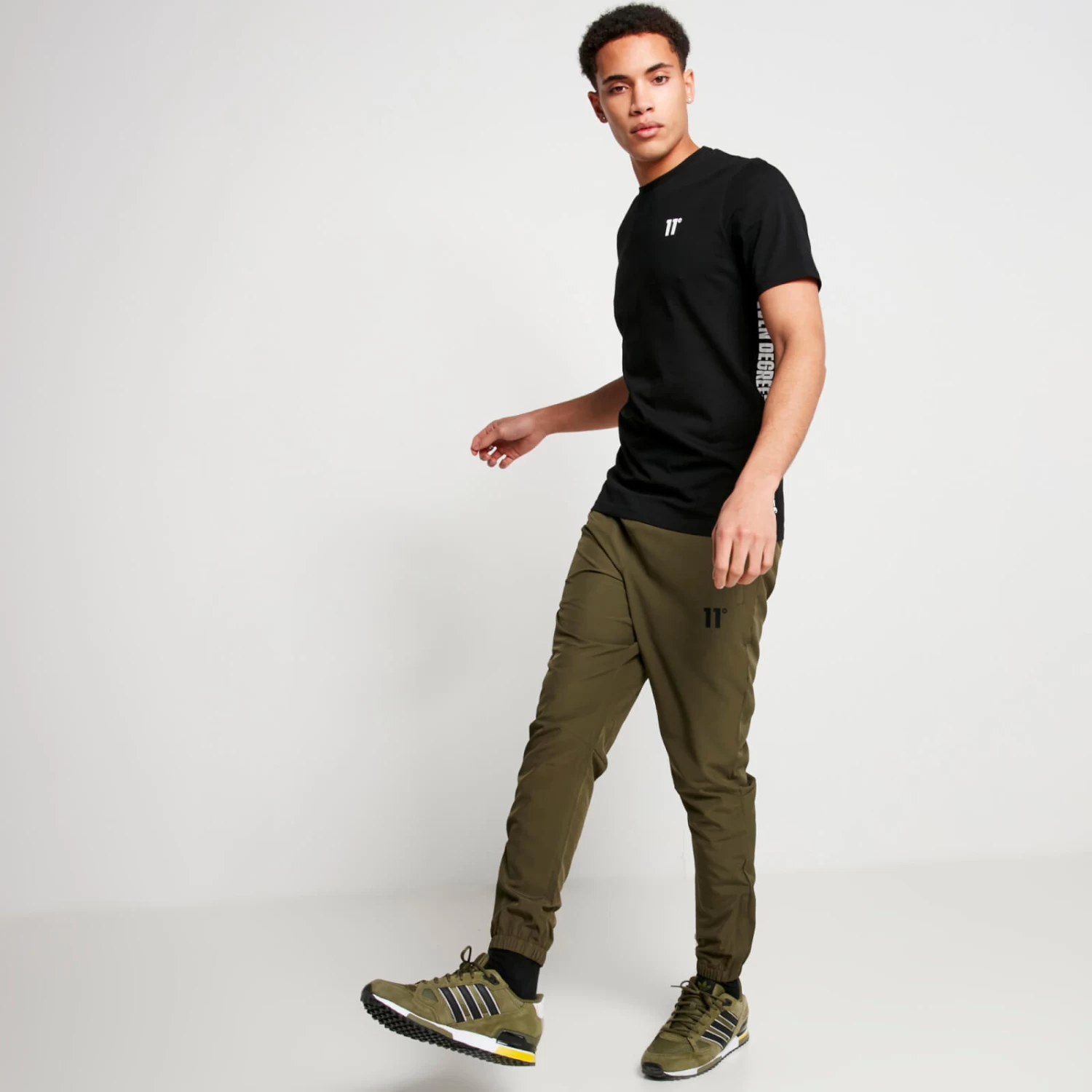 Text Panel Cut And Sew Short Sleeve T-Shirt – Black 4 Text Panel Cut And Sew Short Sleeve T-Shirt – Black - Image 4