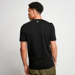 Text Panel Cut And Sew Short Sleeve T-Shirt – Black 7 Text Panel Cut And Sew Short Sleeve T-Shirt – Black -11 Degrees Store 13954056 5795002179740715