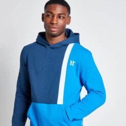 Tall Cut And Sew Colour Block Pullover Hoodie – Insignia/Skydiver Blue/White -11 Degrees Store 13985322 1495060261448276
