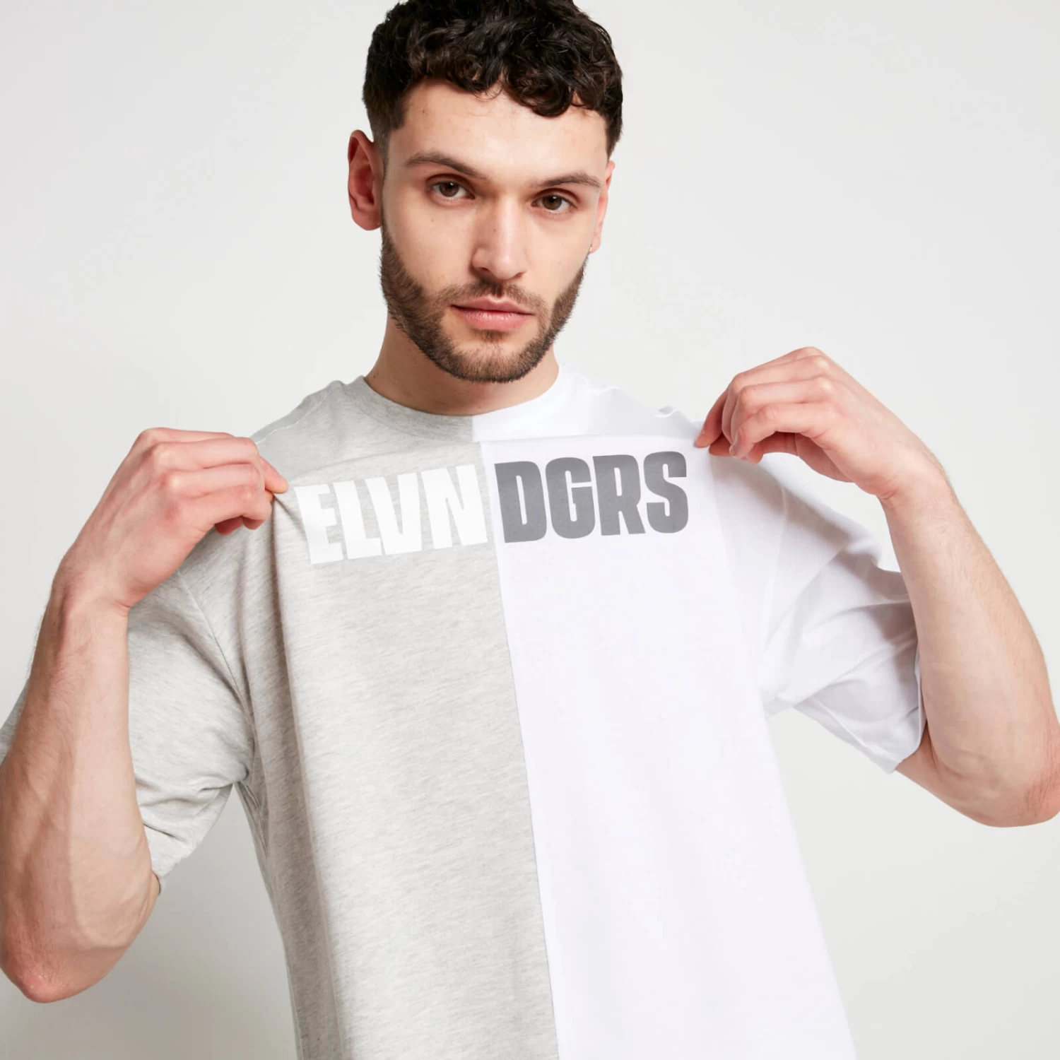 DUO T-Shirt – White / Grey Marl 5 DUO T-Shirt – White / Grey Marl - Image 5