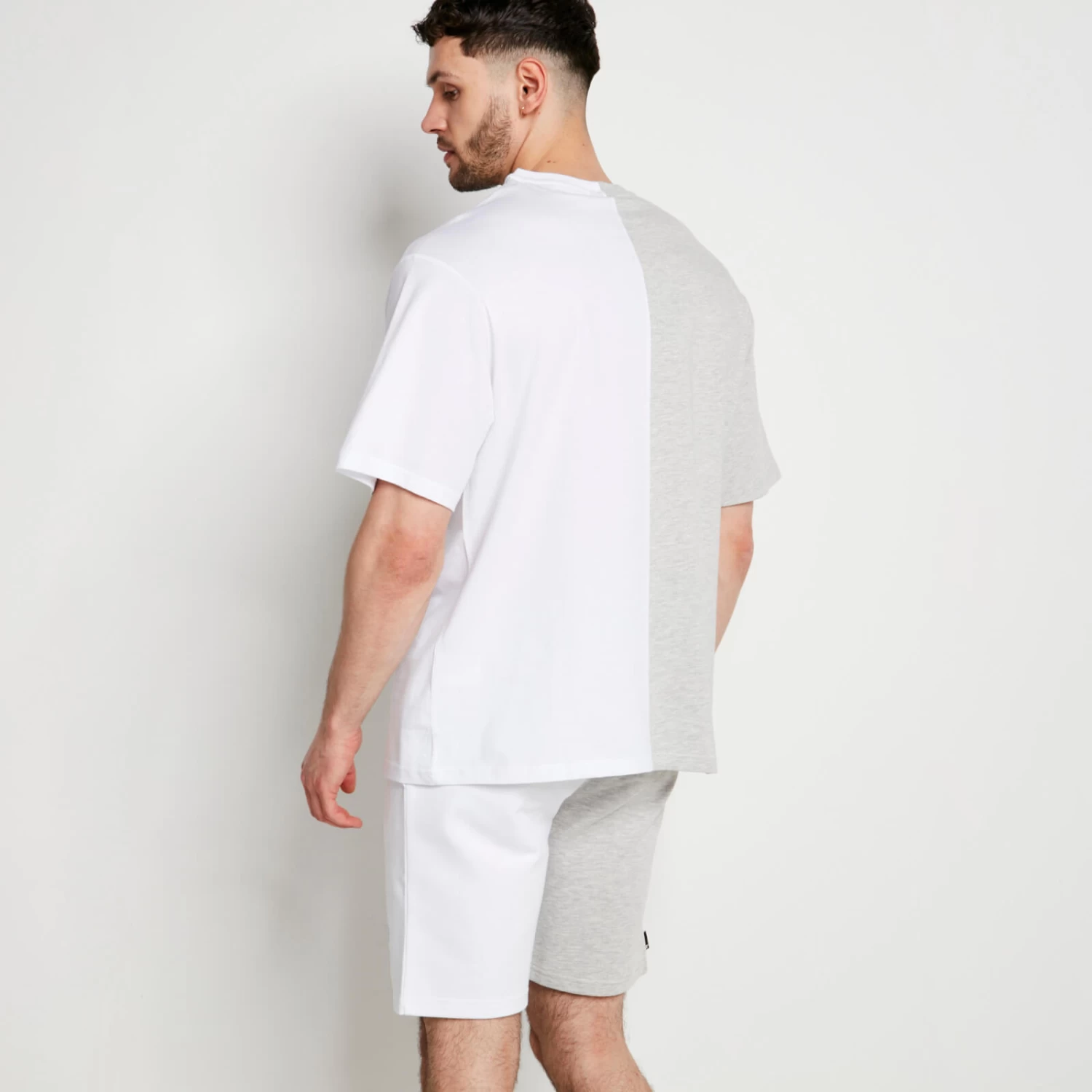 DUO T-Shirt – White / Grey Marl 3 DUO T-Shirt – White / Grey Marl - Image 3