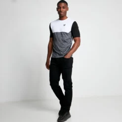 WORK HARD T-Shirt – Charcoal Marl / Black / White -11 Degrees Store 14007996 1545037177041178