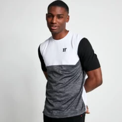 WORK HARD T-Shirt – Charcoal Marl / Black / White -11 Degrees Store 14007996 1795037177062067