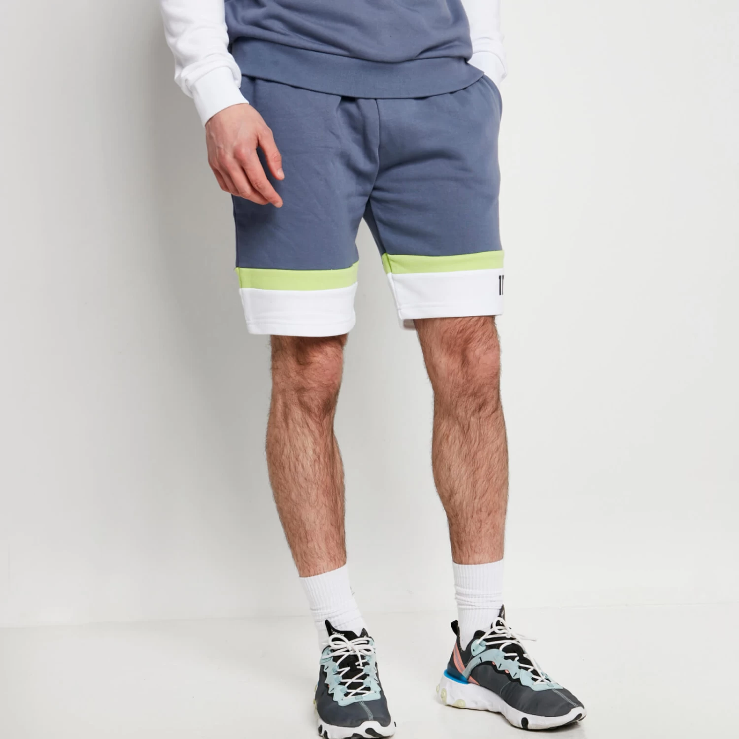 PLAY HARD Shorts – Twister Grey / White / Sharp Green 2 PLAY HARD Shorts – Twister Grey / White / Sharp Green - Image 2