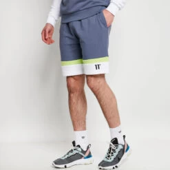 PLAY HARD Shorts – Twister Grey / White / Sharp Green