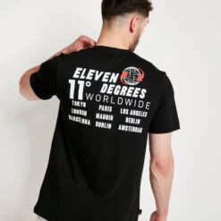 WORLDWIDE T-Shirt – Black -11 Degrees Store 14008238 1595037180409035