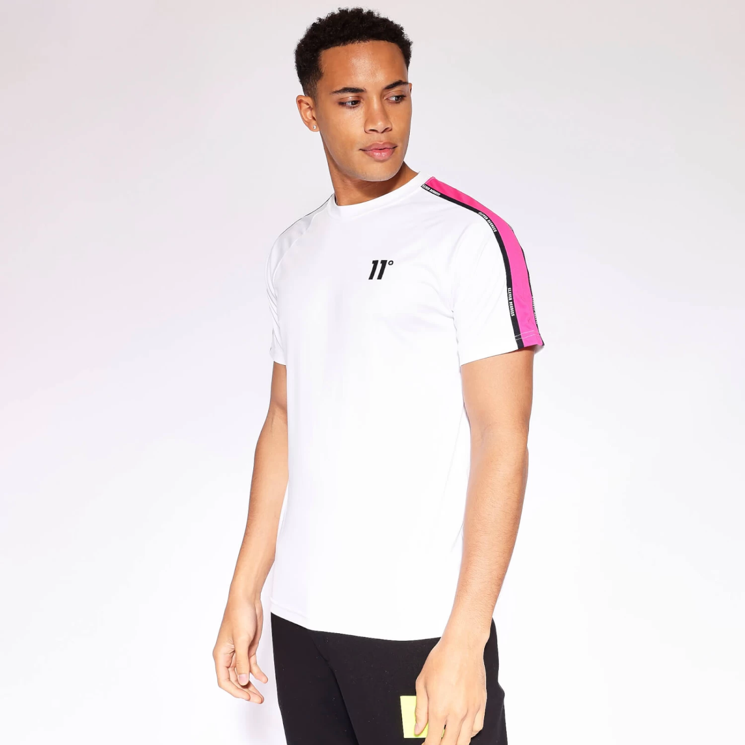 Sleeve Panel Taped T-Shirt - Safety Yellow / White 2 Sleeve Panel Taped T-Shirt - Safety Yellow / White - Image 2