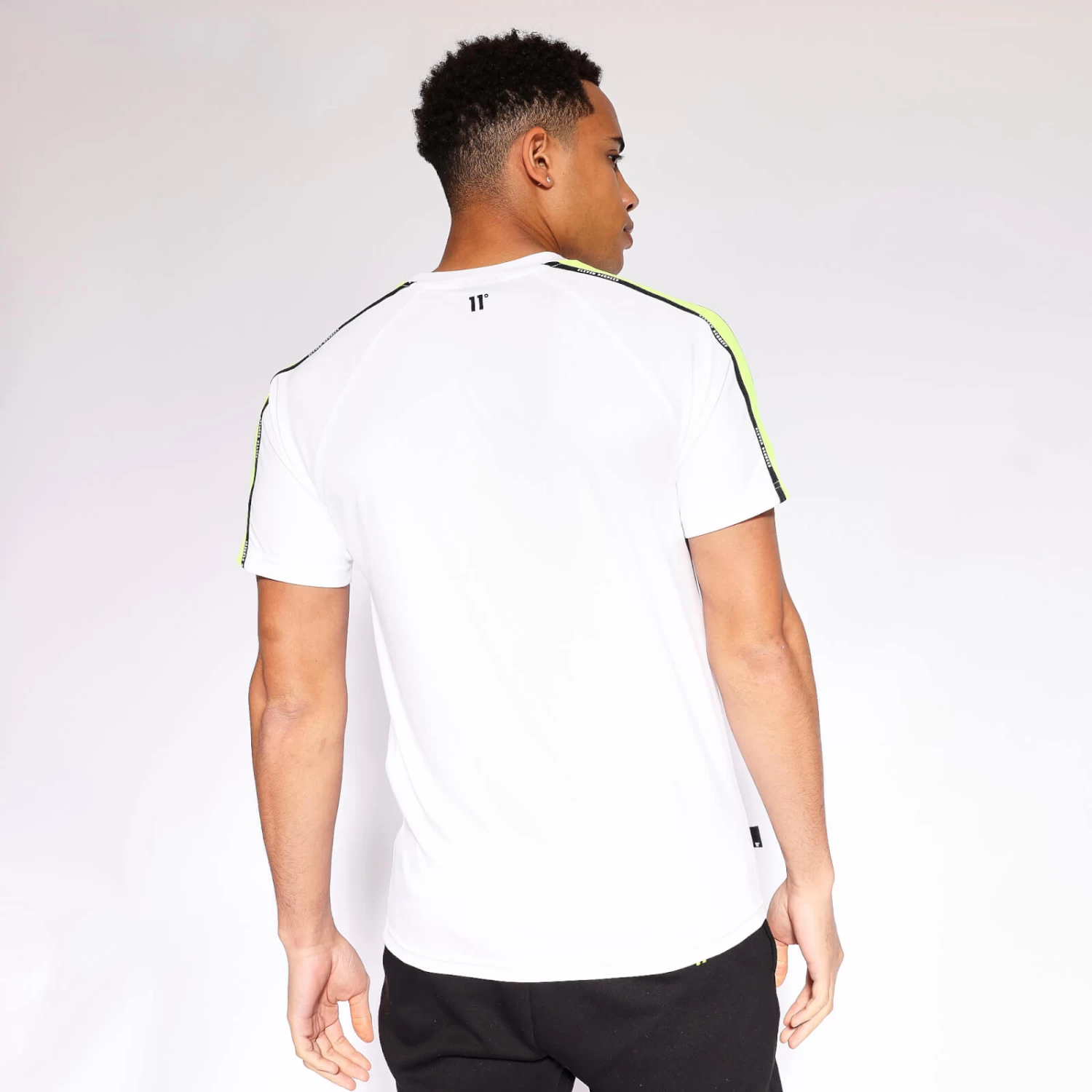 Sleeve Panel Taped T-Shirt - Neon Pink Glo / White 2 Sleeve Panel Taped T-Shirt - Neon Pink Glo / White - Image 2