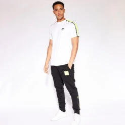 Sleeve Panel Taped T-Shirt - Neon Pink Glo / White 6 Sleeve Panel Taped T-Shirt - Neon Pink Glo / White -11 Degrees Store 14511529 6805067445793514