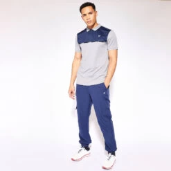 11 Degrees Taped Zip Polo - Golf Grey / True Navy -11 Degrees Store 14511550 1325083570770669