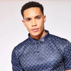 11 Degrees Eleven Degrees Print Polo - True Navy / Golf Grey 9 11 Degrees Eleven Degrees Print Polo - True Navy / Golf Grey -11 Degrees Store 14511556 3905083571709462