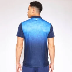 11 Degrees Geo Fade Print Polo - Surf Blue / True Navy -11 Degrees Store 14511574 4535083572213372