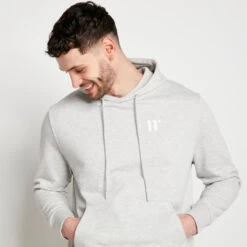 11 Degrees Core Pullover Hoodie - Grey Marl -11 Degrees Store 14874686 1145076551383365