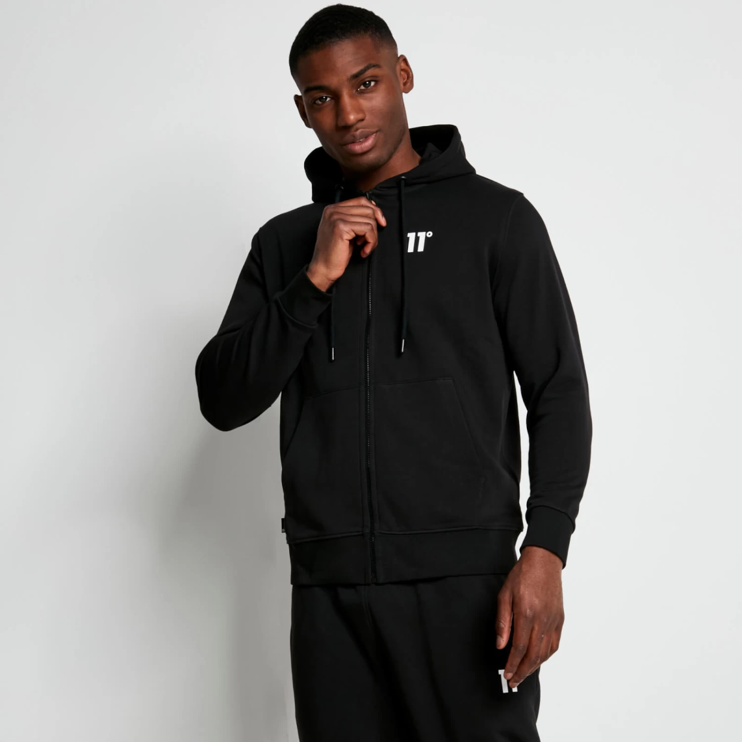 11 Degrees Core Full Zip Hoodie - Black 1 11 Degrees Core Full Zip Hoodie - Black